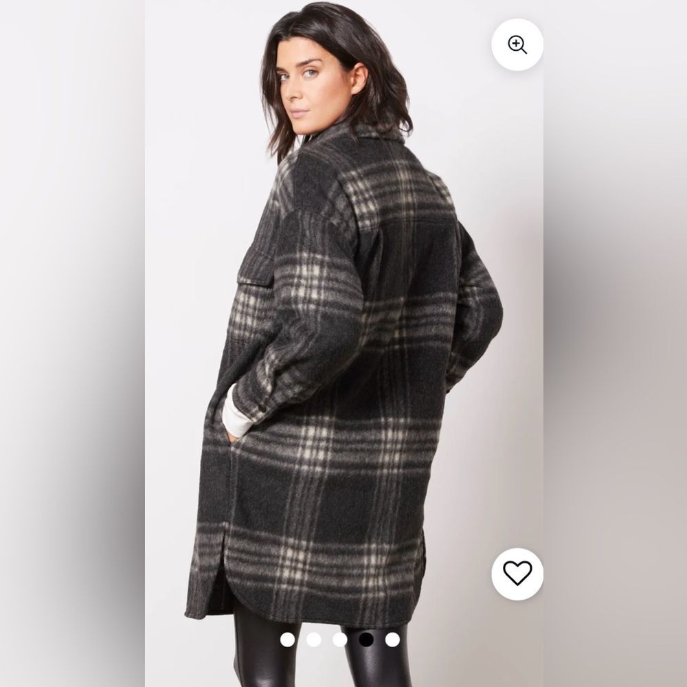 Faherty Black and Gray Plaid Women's Jacket - Picture 3 of 13